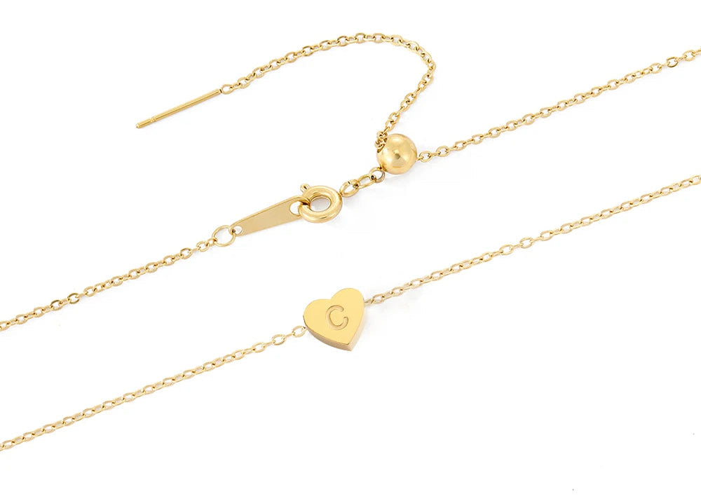 Initial Heart Necklace